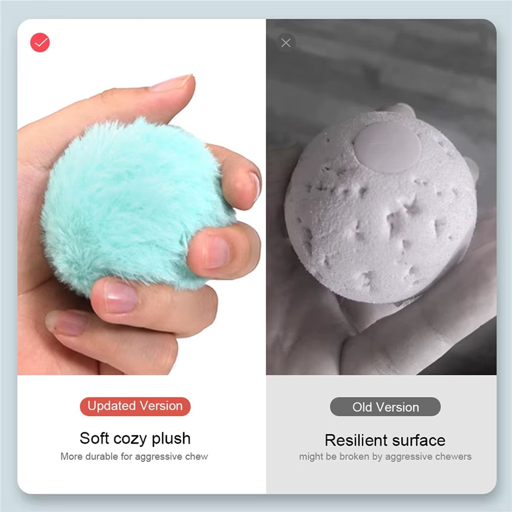 Soft Plush EVA Fleece Smart Cat Toys Interactive Ball with Catnip Cat Training Cute Squeaky Chew Toys Catnip Ball