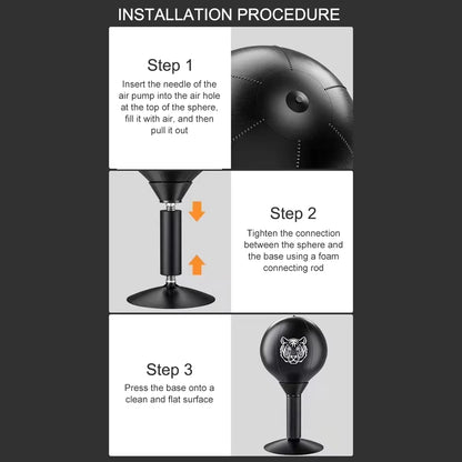 Heavy-Duty Desk Boxing Punch Ball with Suction Cup - Stress Relief Speed Ball for All Ages