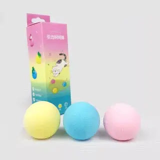 Interactive Non-Toxic Durable Rubber Dog Ball - Soft, Colorful Chew Toy for Indoor Boredom Relief